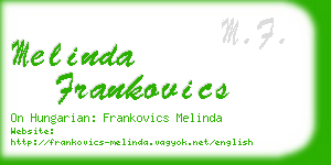 melinda frankovics business card